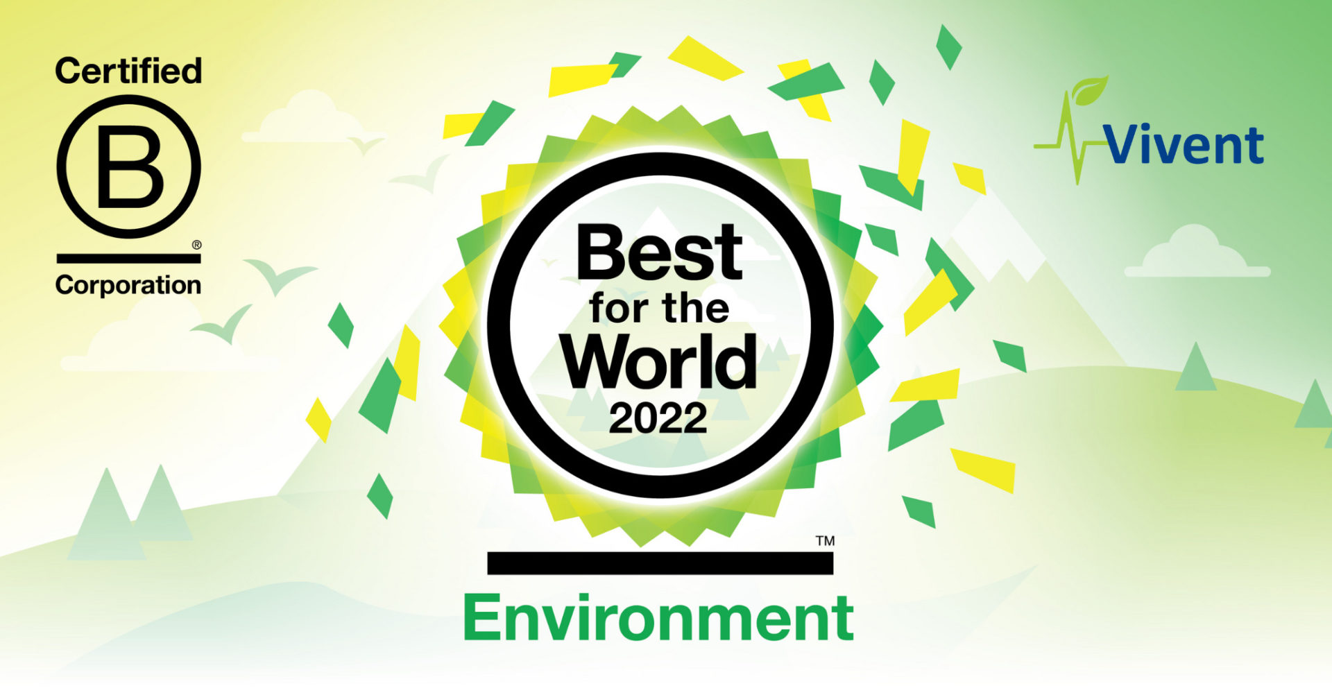 Vivent recognized as a 2022 Best For The World for exceptional impact on its environment